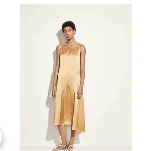 ! Nwt! Vince Asymmetrial Silk Dress - Picture 1 of 6